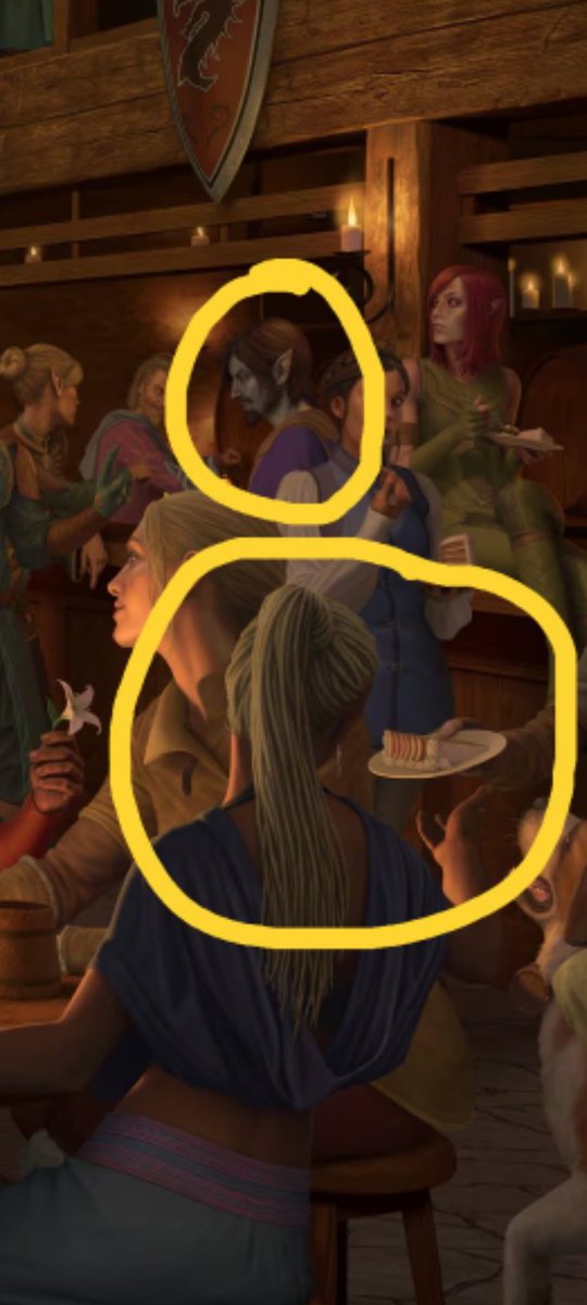 LadySleeplessz's tweet photo. @verminjerky Dark elf is Malkur Valos and the Redguard woman is Kasura. https://t.co/Z2BqnDTba5