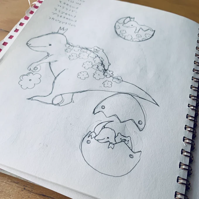 まだラフの段階だけど🦖
ティラノサウルス描くのが一番苦戦した◎笑

(あとモササウルスも!) 