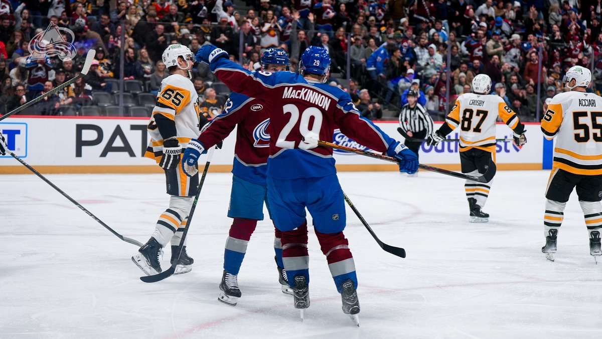 Avalanche's tweet photo. MacKinnon to Lehkonen like peanut butter and jelly. 

#GoAvsGo https://t.co/lkG5Y64Pda
