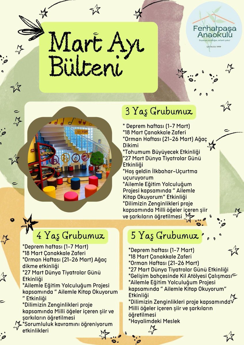 Mart ayı okul bültenimiz 🍀 <a href="/catalca_mem/">Çatalca İlçe Millî Eğitim Müdürlüğü</a> <a href="/okuloncesi34MEM/">İstanbul MEM Okulöncesi</a>