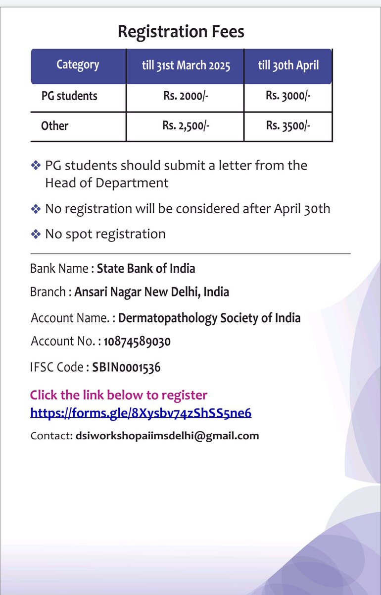 Hurry, Register fast 👍🏼
#dermpath #dermatology #pathology #conference