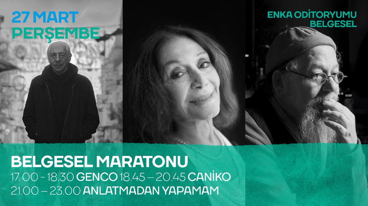 ENKA Sanat, yapım sponsorluğunu üstlendiği, tiyatromuzun en önemli isimlerinin belgesellerini 27 Mart Dünya Tiyatro Günü’nde herkese ücretsiz sunuyor. 

Etkinlik ücretsizdir ! Rezervasyon için @biletix!