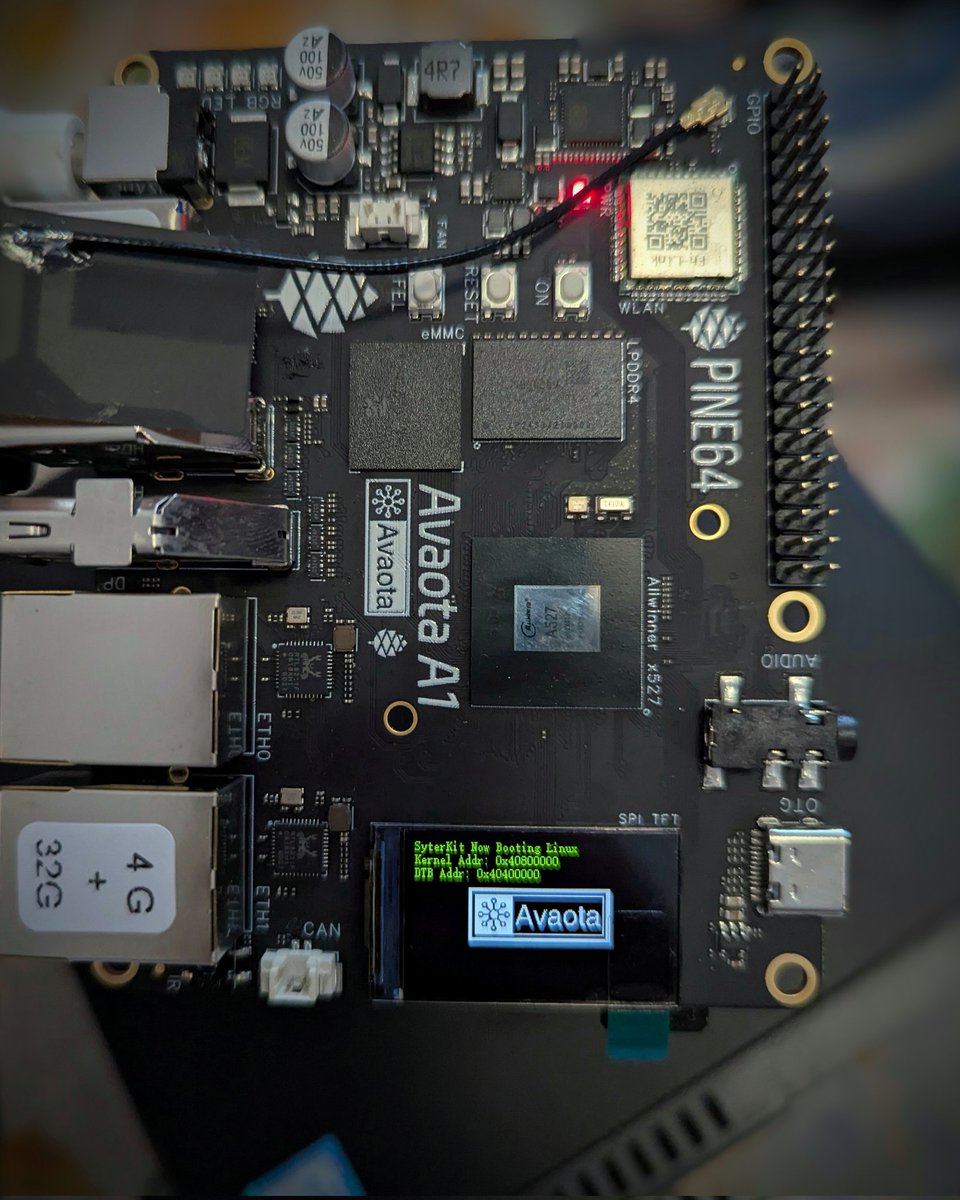 #Pine64 Yuzuki Avaota-A1 booting Linux ... Cute!
Come to mabel.p@mrd-ic.com to get it🥰😛