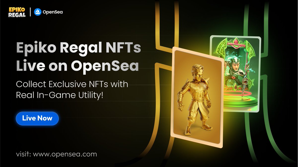 Epiko Regal game characters are now minted and listed on OpenSea! Collect exclusive NFTs with real in-game utility available in two distinct editions.

For more details visit here- epiko.market/blog/67c1d4a2d…

#DavidYu #Dan #Eagleeye #NFT #opensea #epikoregal #minted #Epiko