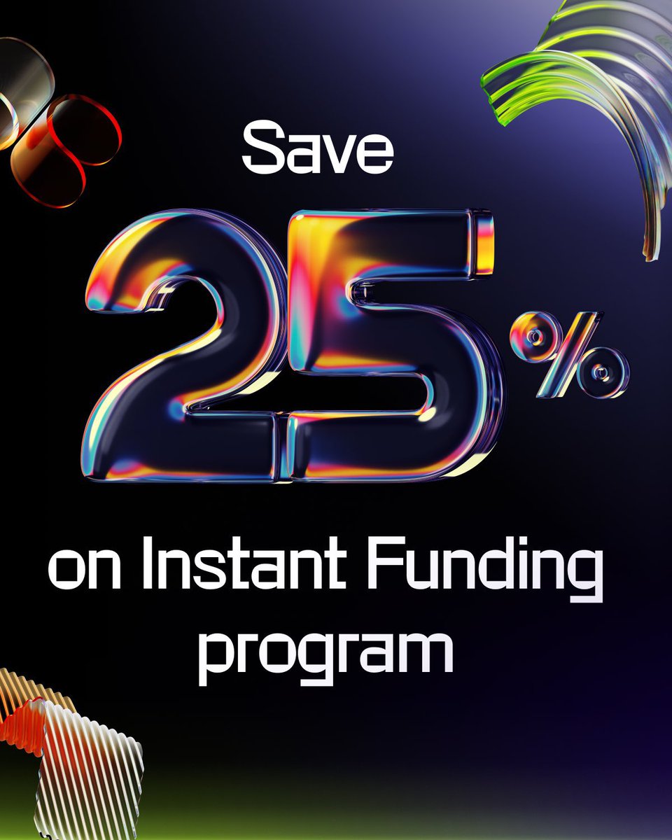 Did you know, that traders with Instant Funding accounts are 4.3x more likely to receive a payout compared to challenge accounts? 👀

And now, you can join them and save 25% while doing so! Don’t tell anyone, but this offer miiight be ending soon, so use the code TRYIF25 and get