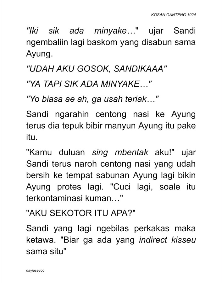 byyourmind's tweet photo. SANDIKA &amp; LEMBAYUNG 'ISAH-ISAH'
— a natweong lokal scene yg ternyata masih ada di draft dari au Kosan Ganteng 1024 yg ilang. https://t.co/Mdlb9SxRw0