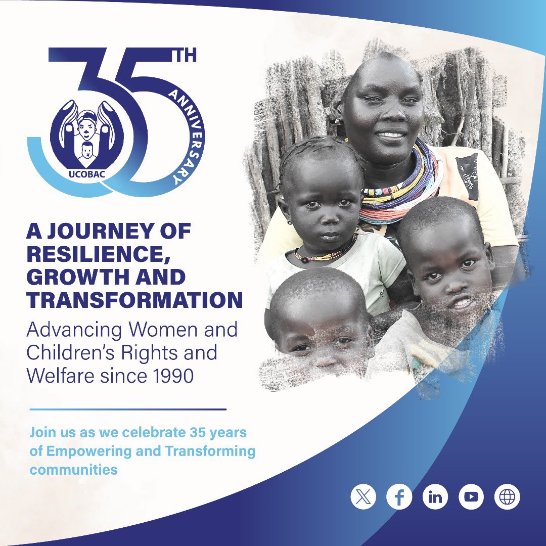 ✨#UCOBACat35 - A journey of Resilience, Growth and Transformation 
 
For 35 years, <a href="/UCOBAC_/">UCOBAC</a> has been at the forefront of advancing women’s and children’s rights since 1990 across Uganda.  

As we mark this milestone, we honour the dedication of our visionaries, staff, partners