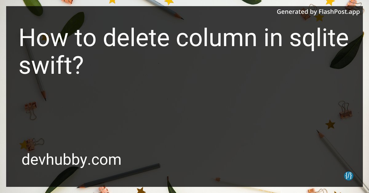 devhubbycom's tweet image. Is deleting a SQLite column in Swift more painful than saying no to pizza?"
Source: devhubby.com/thread/how-to-…
#Developers #Programming #AppleDeveloper #iOS #delete #sqlite