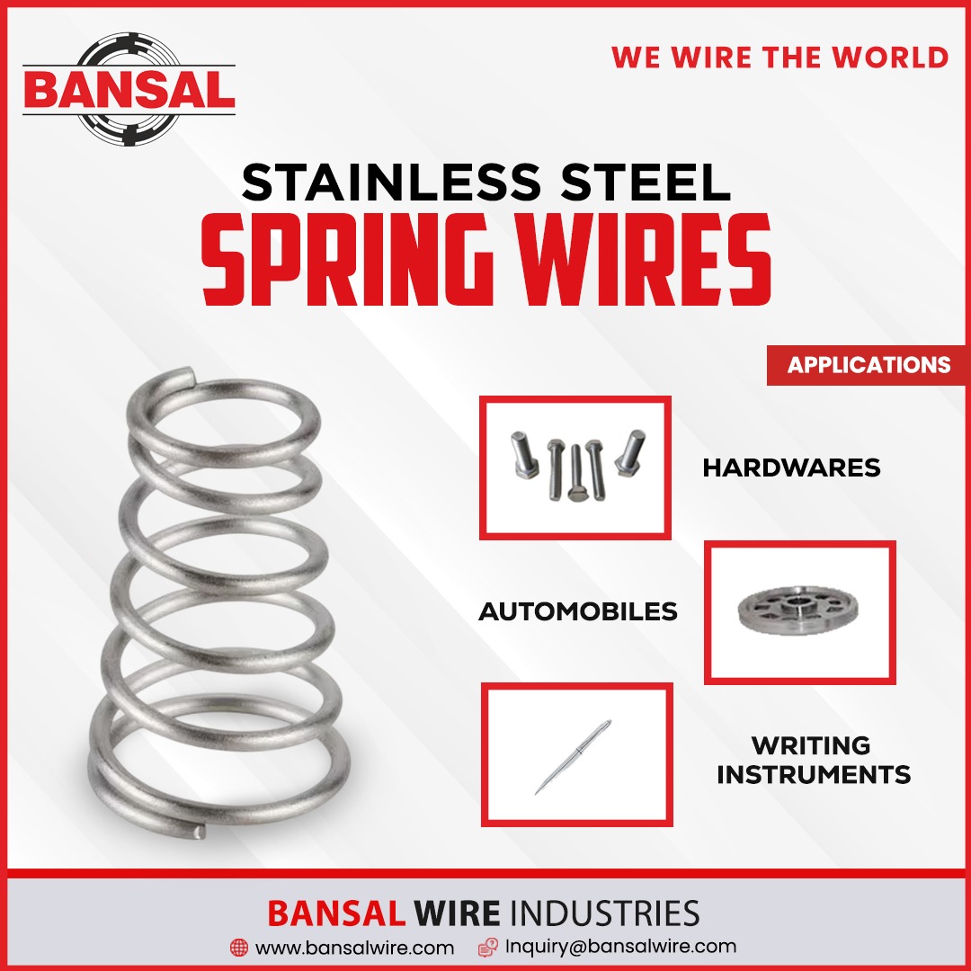 BansalWire's tweet image. High-Performance Stainless Steel Wires for Springs &amp;amp; More!
Our stainless steel wires are engineered for precision springs, compression springs, tension springs, wire forms, pins, and wire ropes.
📞 Contact Us: 08048762956
🌐 Visit: bansalwire.com
#springwire #bansalwire