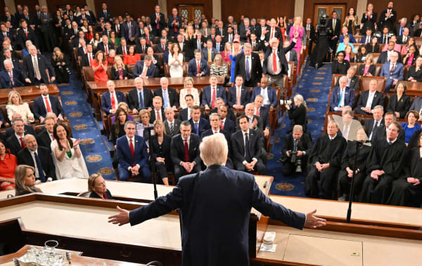 all_israel_news's tweet photo. In first address to joint Congress, President Trump says ‘America is back,’ promises to return hostages https://t.co/AovIzUVXw4

 #TrumpSpeech #JointCongress #AmericaIsBack #MiddleEastPolicy #USPolitics #CongressAddress #PoliticalAnalysis #Hostages #SetTheCaptivesFree https://t.co/HJqDWpIbpx