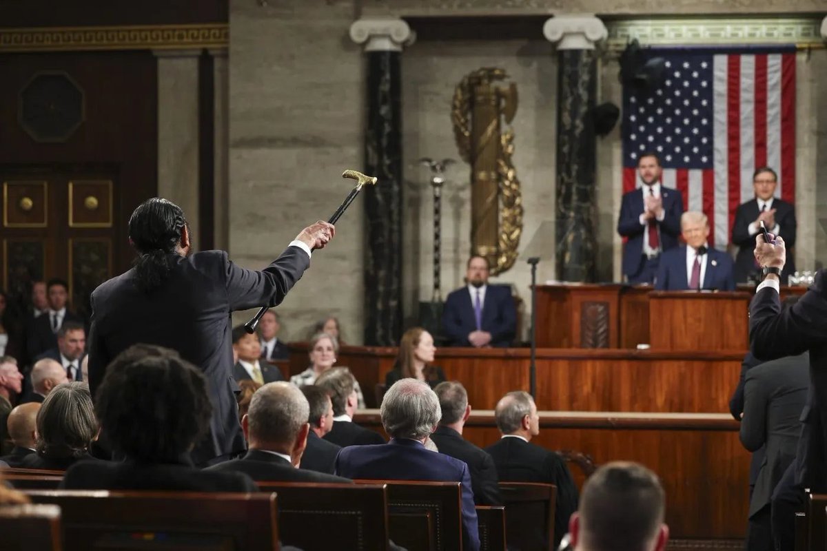 This is a powerful photo. Everyone in the Democratic Party should have gotten up and walked out of the chamber in solidarity when Al Green was escorted out.