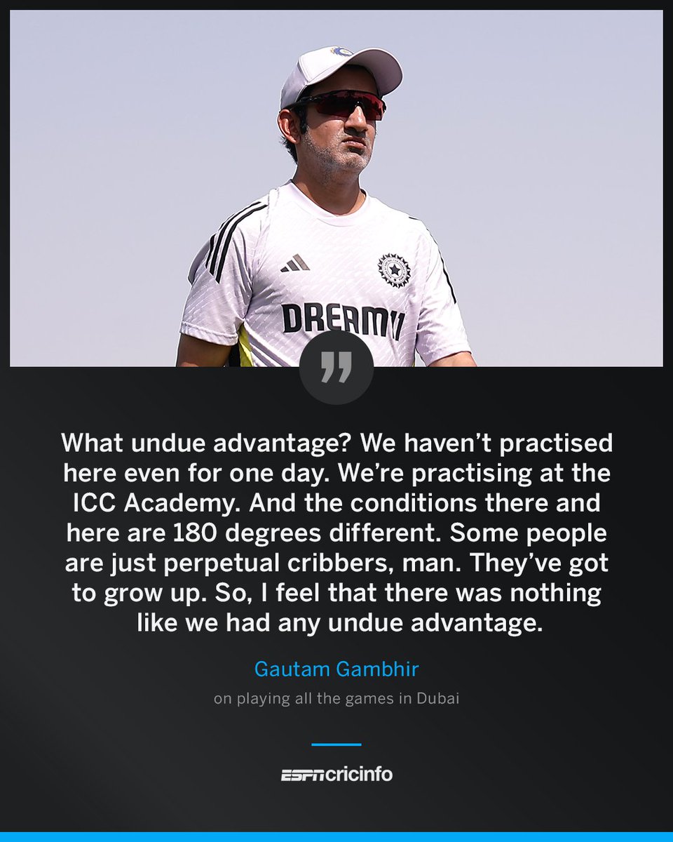 Gambhir literally said "Grow Up".

Owned all crybabies.