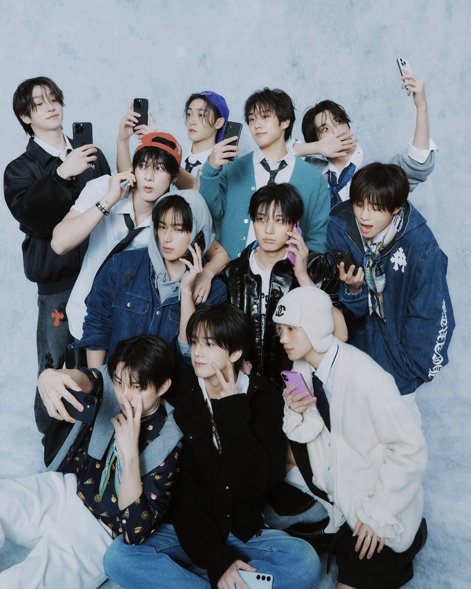changmtin's tweet photo. ‘Cool kids on the block’ is the right phrase. We shine in different style, yet holds such unity through the combining charm we exude. ‘Begin’ concept photo with eleven of us, representing generation of trendy aesthetics. It could be a mark of something, of our youthness allure! https://t.co/Czz7CtfbGF