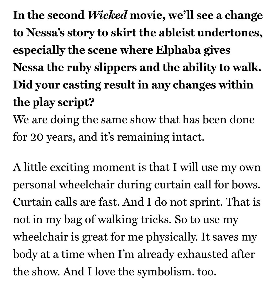turtIepond's tweet image. for anyone wondering how jenna will do act 2 on bway i recommend reading this interview! jenna is an ambulatory wheelchair user &amp;amp; can walk and stand in short distances (just like she did in suffs)! this is historic and i’m so excited for her 🩷