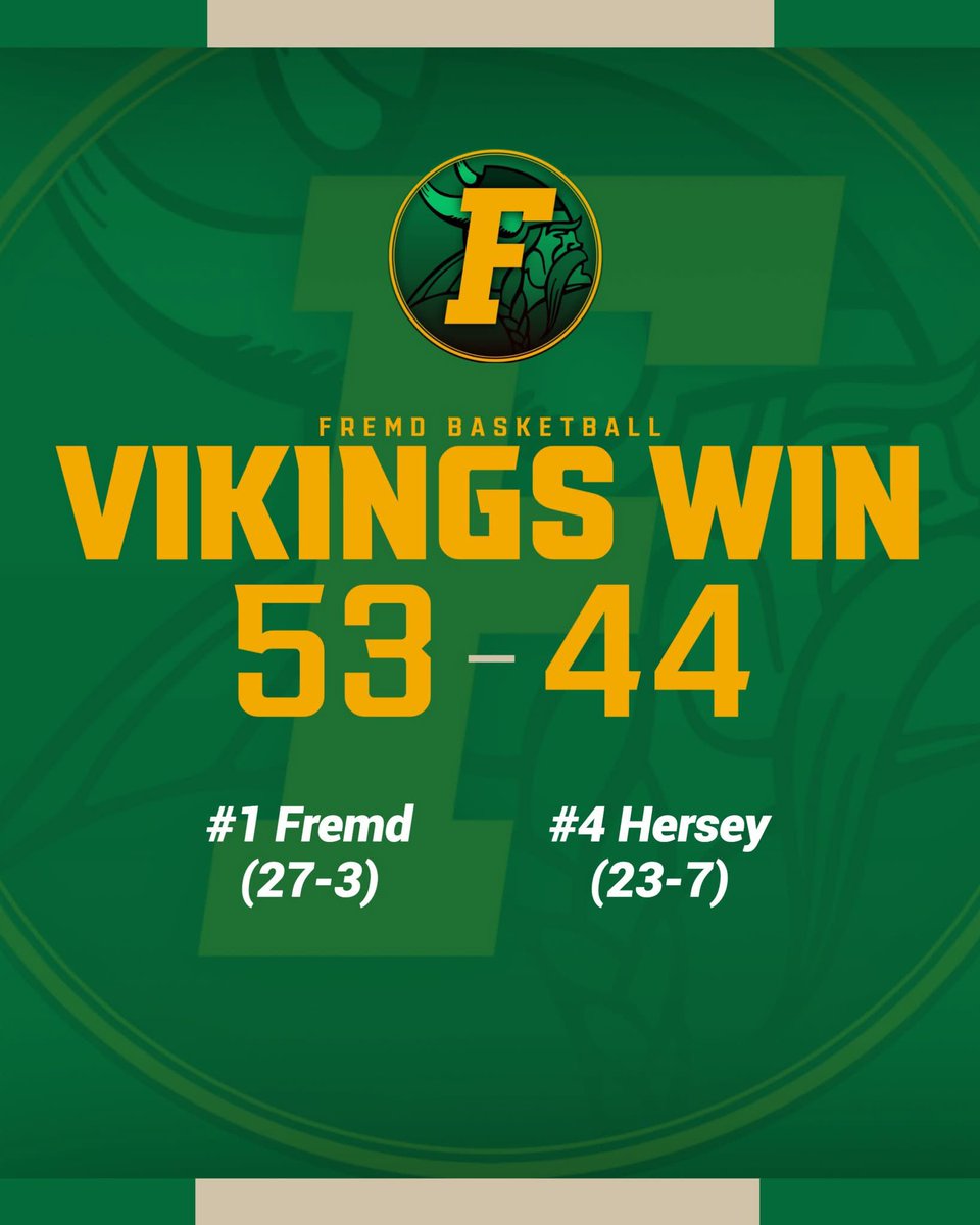 Vikings finish the game on a 26-11 run in a 53-44 win over Hersey. We advance to the Schaumburg Sectional Final on Friday. We are thankful for the great support and energy from Viking Nation tonight. Looking forward to Friday! Ticket information will be posted soon.