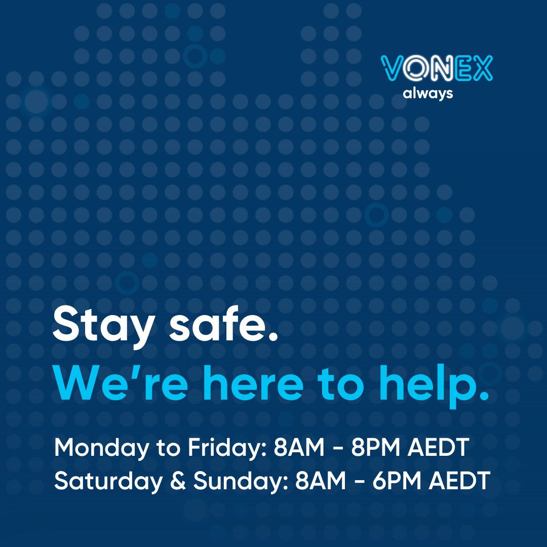 SEQ &amp; Northern NSW customers,
Severe weather is on the way. Please stay safe.

If your services are impacted, we’re here to help:
💼 Business: vonex.com.au/business-suppo…
🏠 Residential: vonex.com.au/residential-su…
🌐 nbn®: nbnco.com.au/support/networ…

#cyclonealfred #weatheralert #staysafe