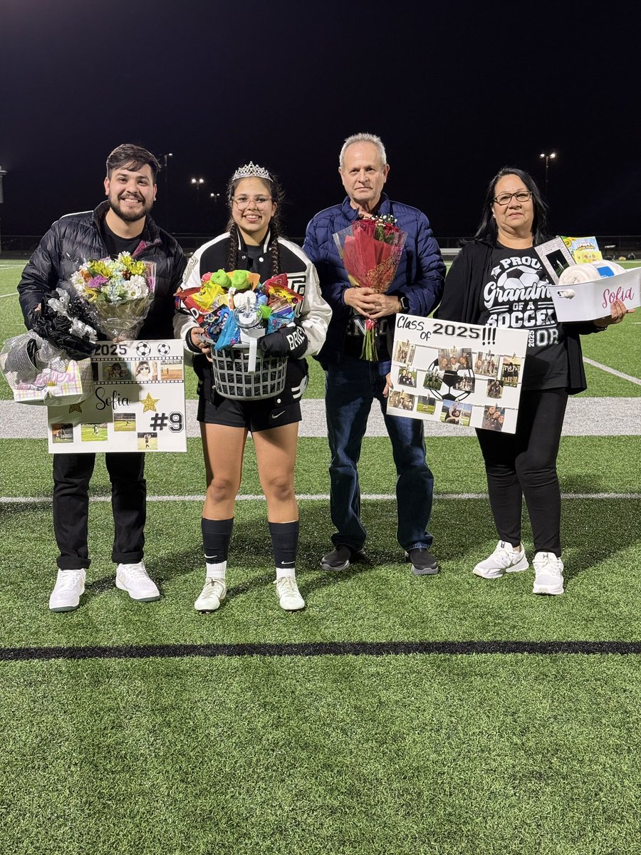 It was a special night tonight as it was senior night. We will miss you ladies, Anntigony, Natalie, and Sofia. 🖤🩶 Class of 2025