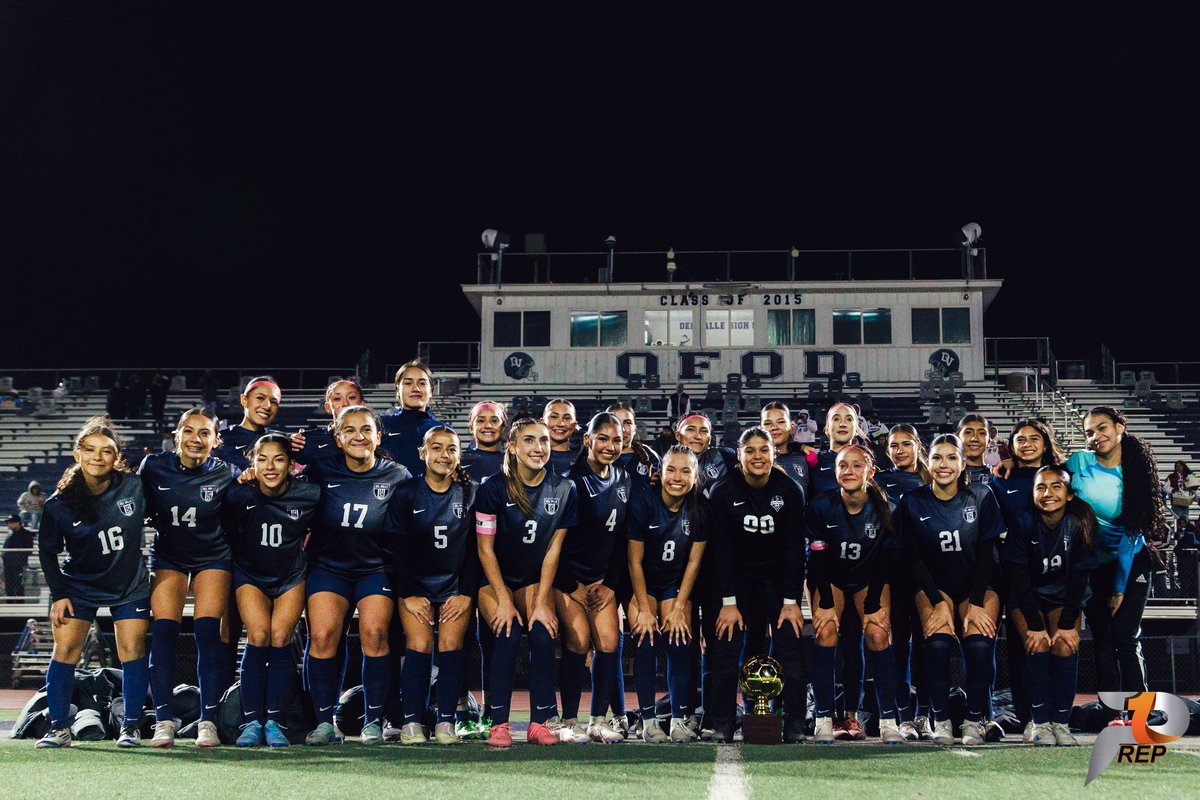 DVHSWSoccer's tweet photo. District CHAMPS!! Make that 4x back to back. These girls set a goal in their mind and they’re not stopping! District play ends next Tuesday and the road to state begins. Thank you to our amazing players, parents, fans, coaches and administrators who make these moments possible. https://t.co/WxblKu77Mj
