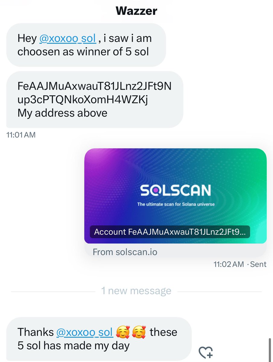 Sent another random wallet 5.0 $SOL, Check your wallet.

Drop your sol wallets, today will be your lucky day 5.0 $SOL 💰