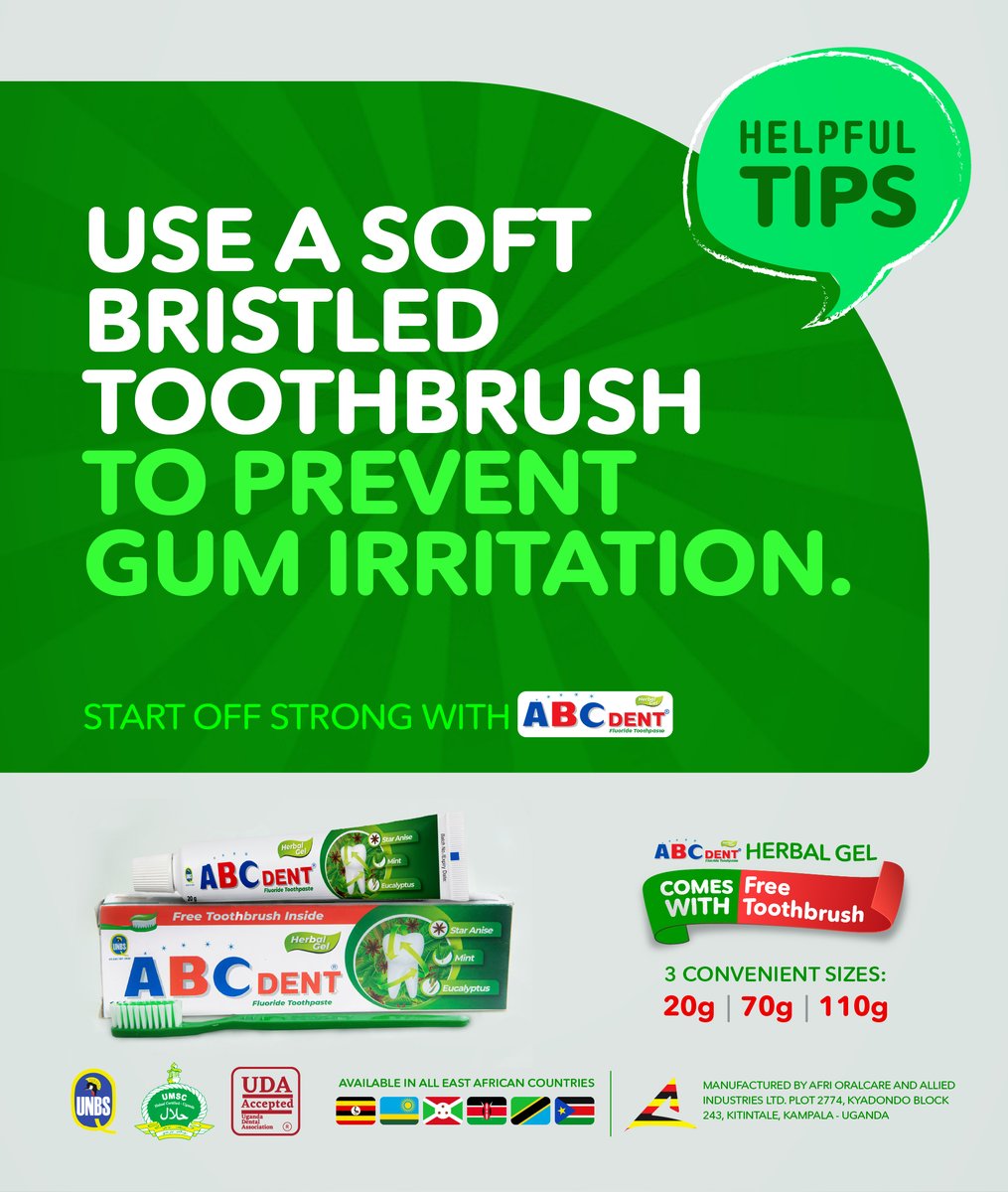 ABC_Dent_'s tweet photo. A little gentleness goes a long way! Brush smart for a fresh and irritation-free smile.
Visit any shop or supermarket near you and get your #ABCDent that even comes with a free toothbrush.
#StartOffStrong https://t.co/7pk6ywkxqm