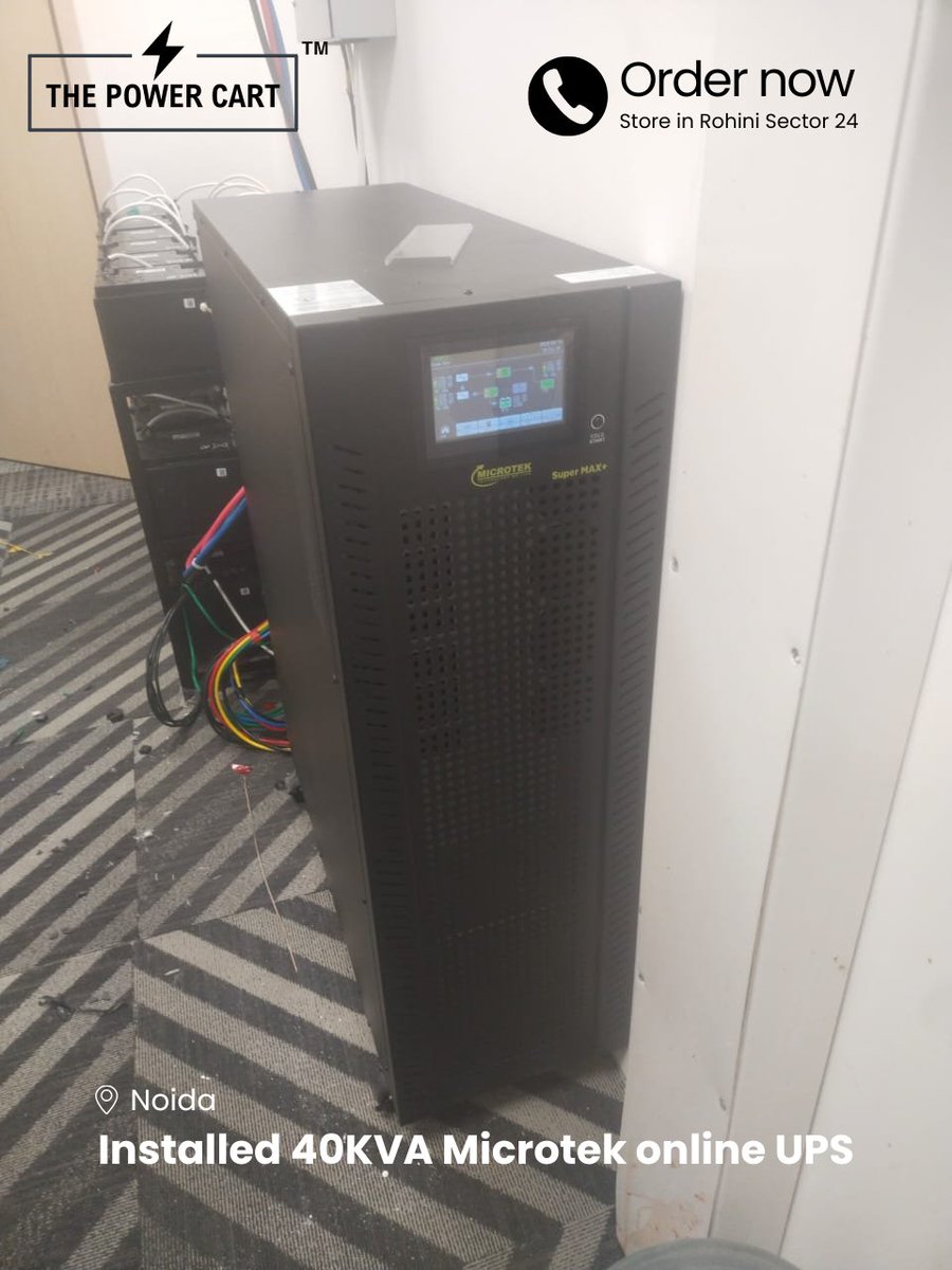 thepowercart's tweet image. Recently, we installed a 40kva Microtek Online UPS in Noida
Ensuring uninterrupted power, protection, and efficiency for businesses.
Need a reliable power backup?
Visit: thepowercart.com

#MicrotekUPS #PowerBackup #Noida