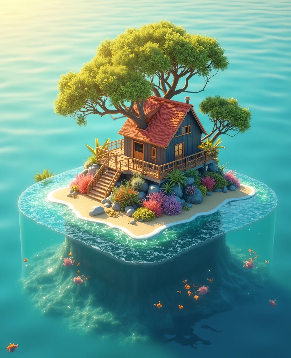 atlasisometric's tweet photo. Coral reef treehouse https://t.co/hBka0vvGIN
