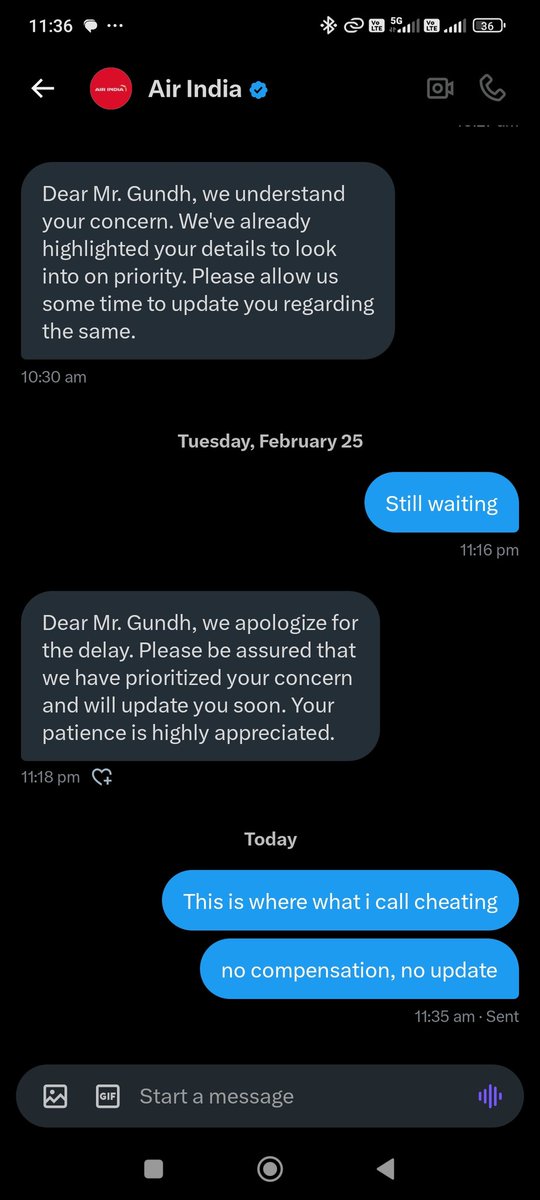 amit_gundh's tweet photo. @airindia Baggage damaged by air india. Offe o g peanuts in compensation. After I agreed, still no payment or update. #feelcheated #travelersnightmare https://t.co/un8tI9maae