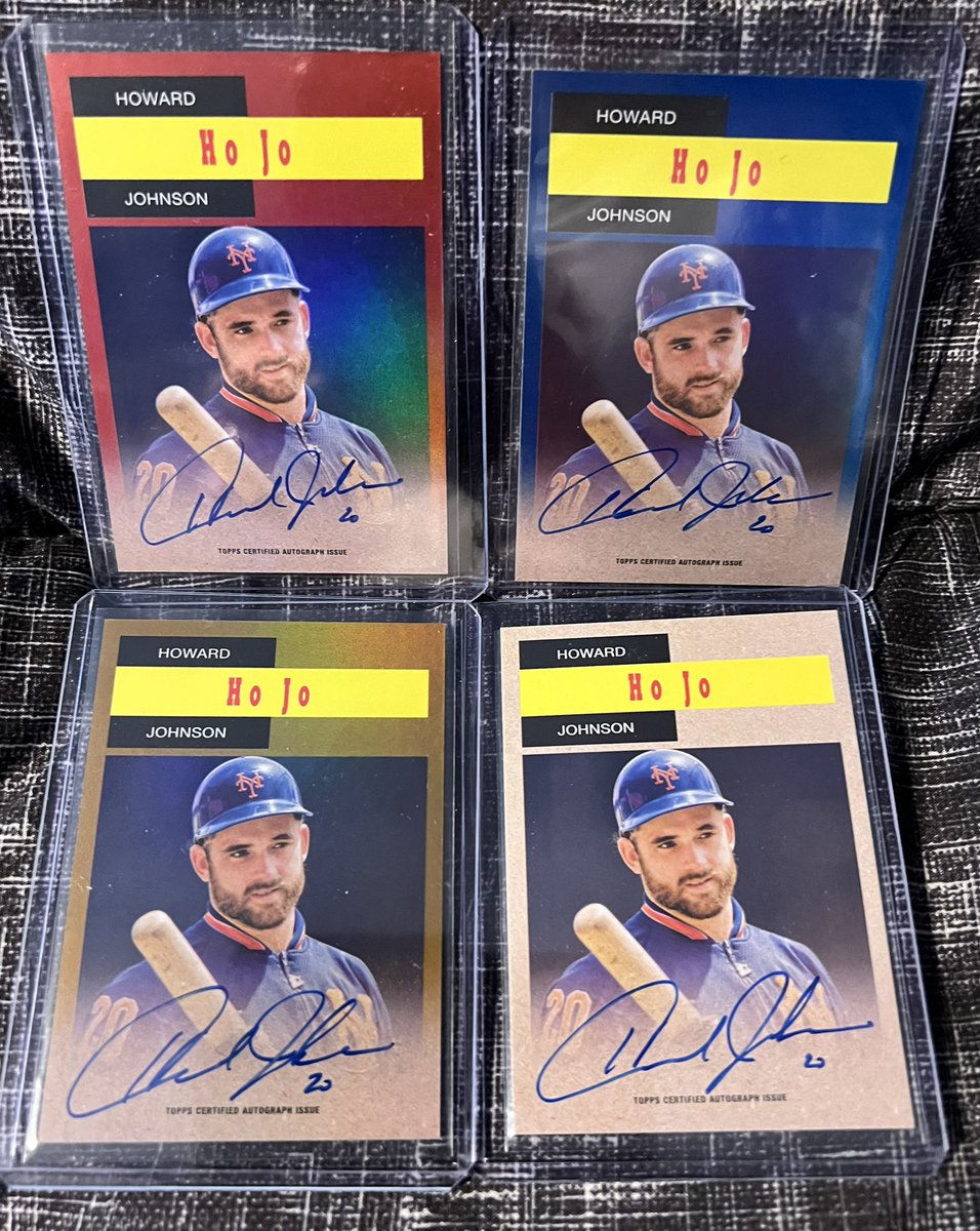 SpecialKLevy's tweet image. 2024 Topps Archives Red/10,
Blue/25, Gold/50 & SP 1958 TV Westerns Auto Howard Johnson #58TV-HJ I’m ready for the season! #LGM @Mets @20Hojo 🌈🤩⚾️