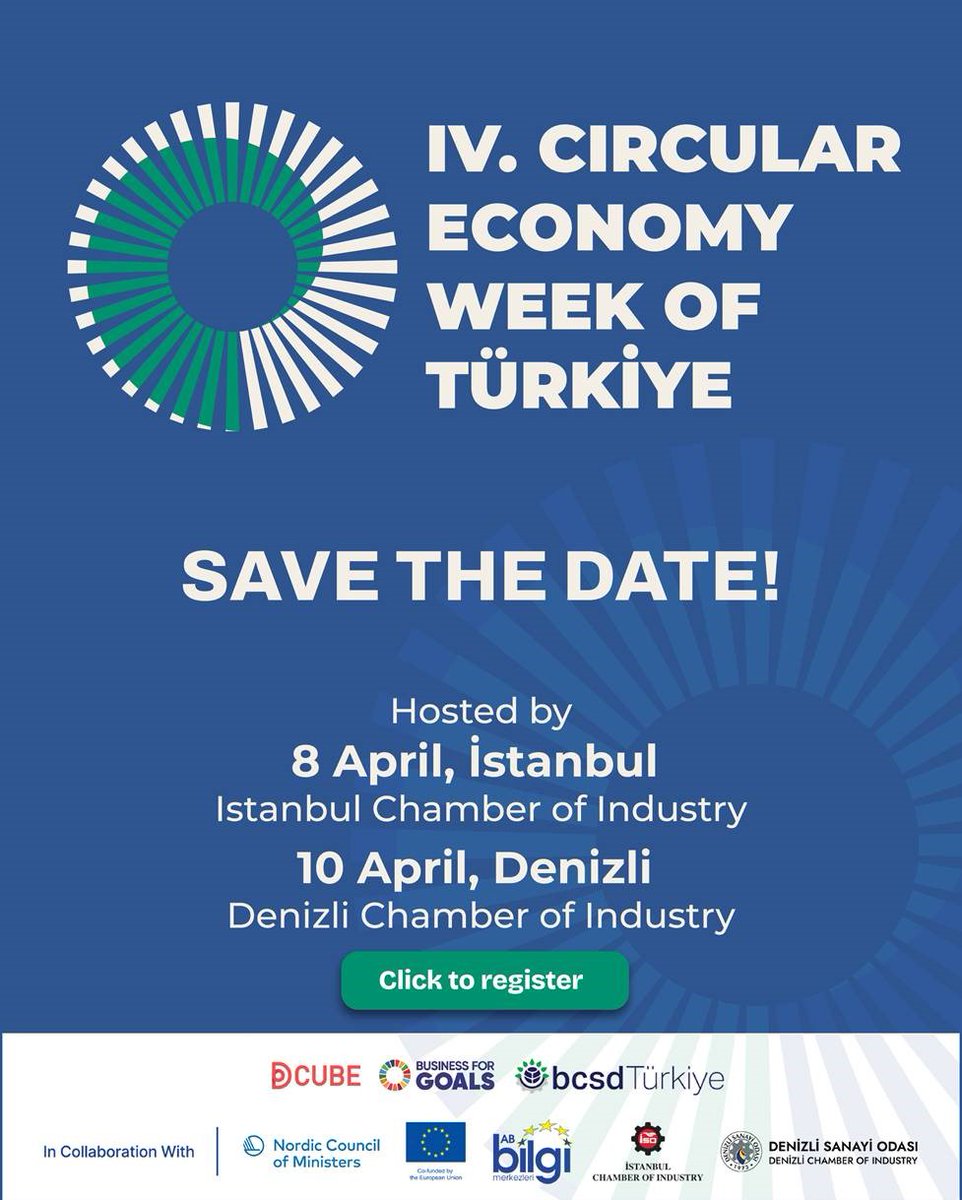 Save the Date for the Circular Economy Week
If your are interested please click to register: 
ow.ly/eTqi50VaMWH