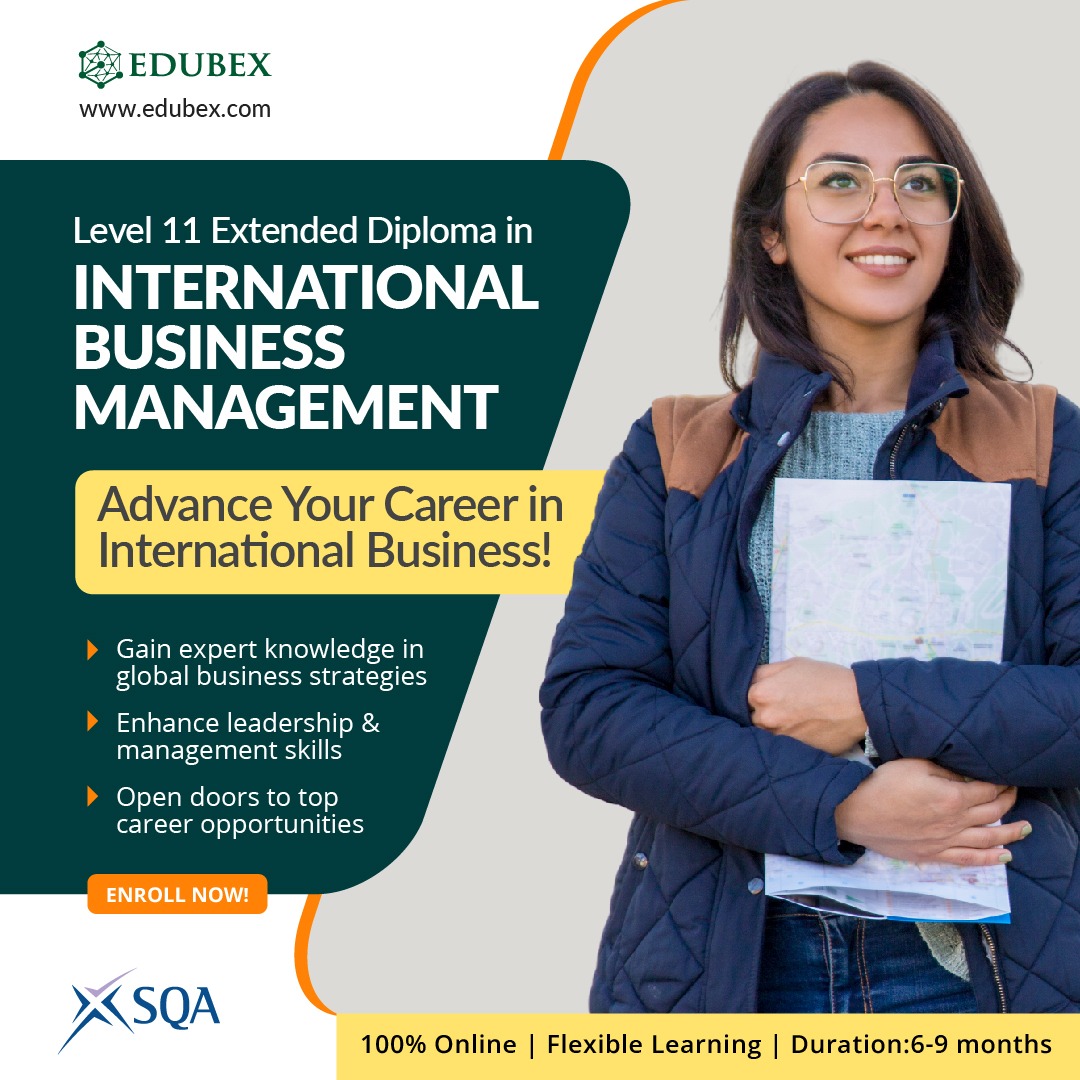 EdubexEdu's tweet image. Advance your career in international business! Join the Level 11 Extended Diploma in International Business Management. Gain in-depth knowledge, develop strategic skills, and open doors to global opportunities.
#Edubex #internationalbusinessmanagement #SQA #mbatopup #EnrollNow