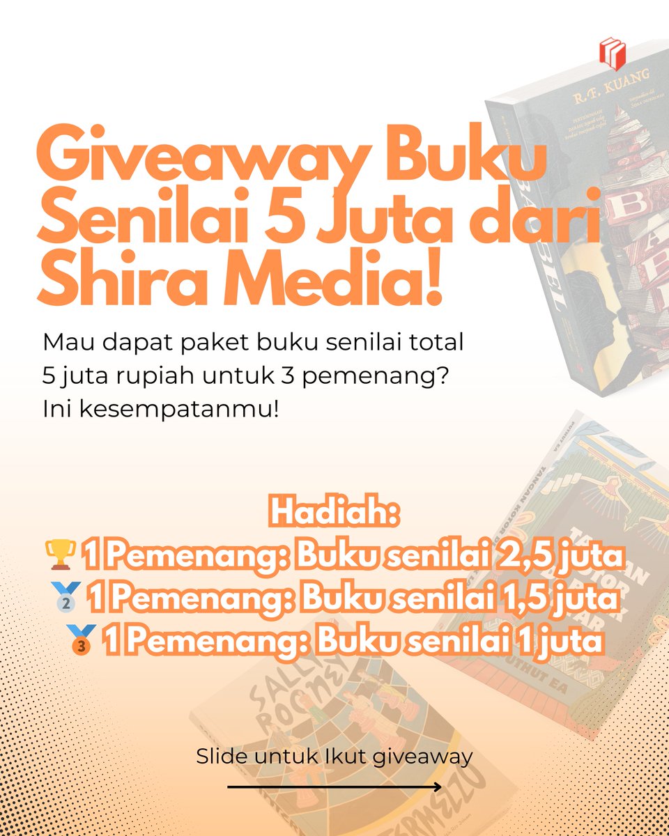 shiramediagroup's tweet image. Buku gratis untuk dibaca saat Lebaran!

Minshi ingin tahu harapan temen-temen untuk dunia buku tahun ini. Semoga harapan itu bisa terwujud dengan kerja kita bersama!