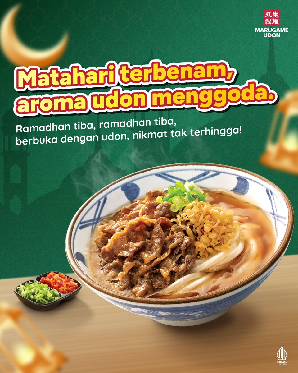 Ramadan is finally here, jangan lupa berbuka dengan yang udon-udon ya! 😉🍜

#TebalkanKebersamaan #MarugameUdon #JapaneseFood #Udon