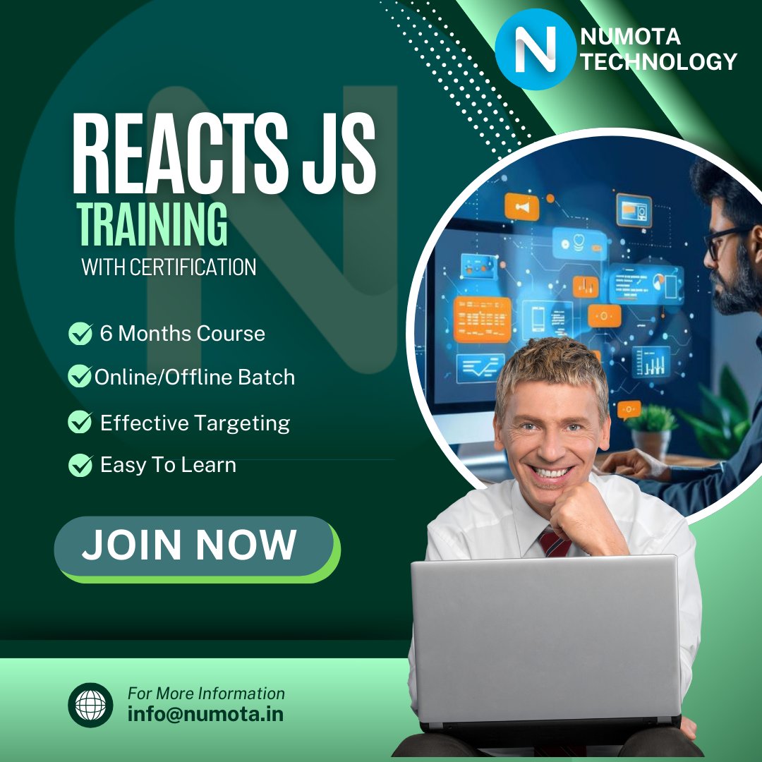 NumotaOfficial's tweet image. Master React.js &amp;amp; Become a Pro Developer! 💻🔥 | Numota Technology

Want to build dynamic and high-performing web applications?

 Join our React.js Training &amp;amp; Certification Course and learn from industry experts! 

#ReactJSTraining #NumotaTechnology #SoftwareDevelopment