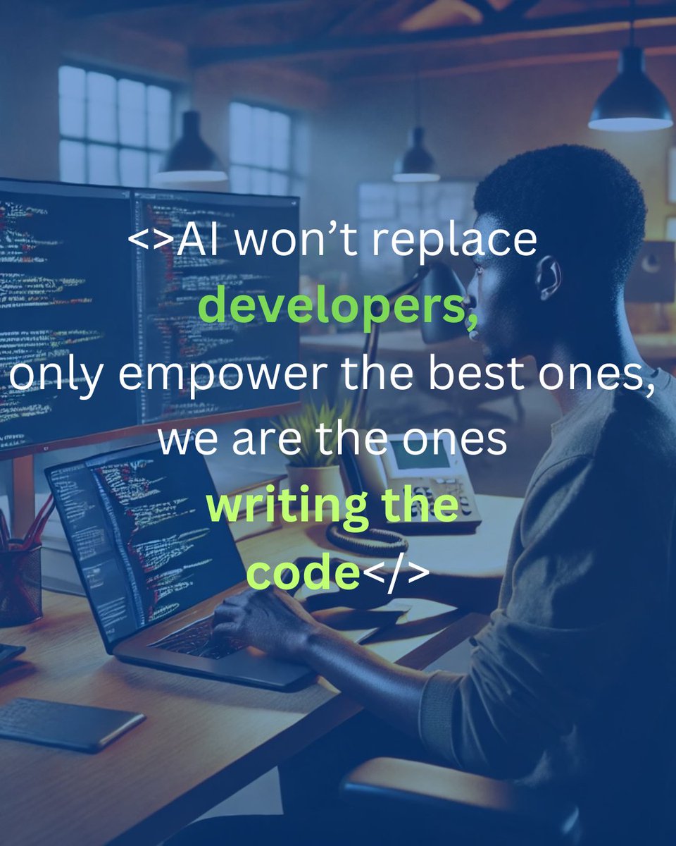 krphogole's tweet image. AI is a powerful tool, but code is still written by those who innovate. The best developers don’t fear AI—they leverage it. 💡🚀 #CodingWithAI #Innovation #TechLeadership