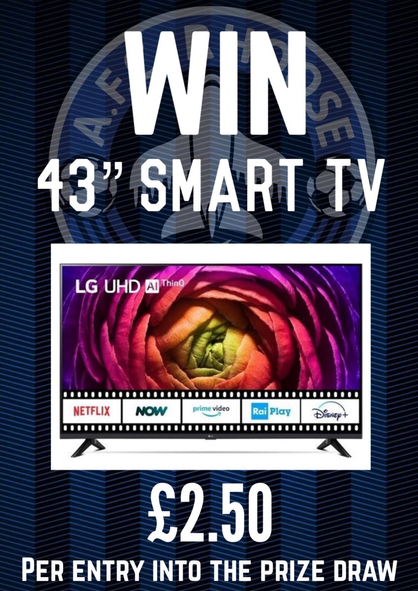 For a chance to win a brand new, in box, Smart TV simply just donate £2.50 into our Go Fund Me. All proceeds go towards the fundraising efforts for our Under 11s Tour to Barcelona and making it an unforgettable experience. Thank you for your support. gofund.me/4d5bba81