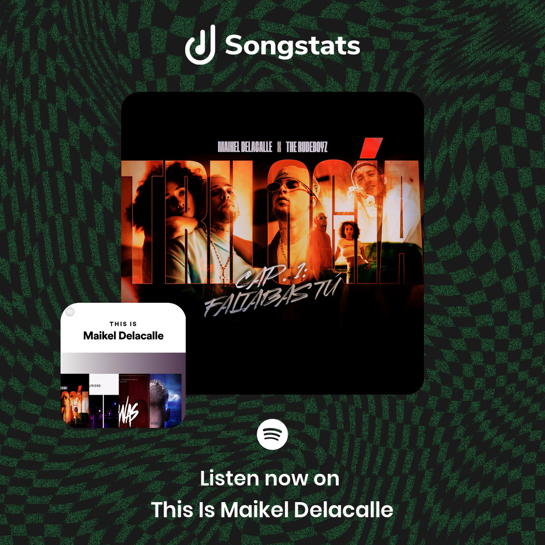 Songstats (@songstatsapp) on Twitter photo <a href="/MaikelDLacalle/">Maikel Delacalle</a> Aww yeah!! Did you know that "FALTABAS TÚ (Cap. 1)" was added to 'This Is Maikel Delacalle' with over 31.1K Followers on Spotify! <a href="/MaikelDLacalle/">Maikel Delacalle</a> Aww yeah!! Did you know that "FALTABAS TÚ (Cap. 1)" was added to 'This Is Maikel Delacalle' with over 31.1K Followers on Spotify!