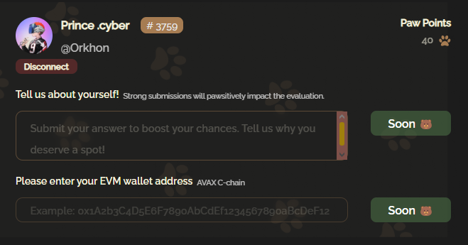 Orkhon's tweet photo. It's really an exciting moment.   I got 40 points on the first day of joining.   I will work harder. Let's cheer up together. @Boithebear @hakikiceo https://t.co/izZUHPmYEU