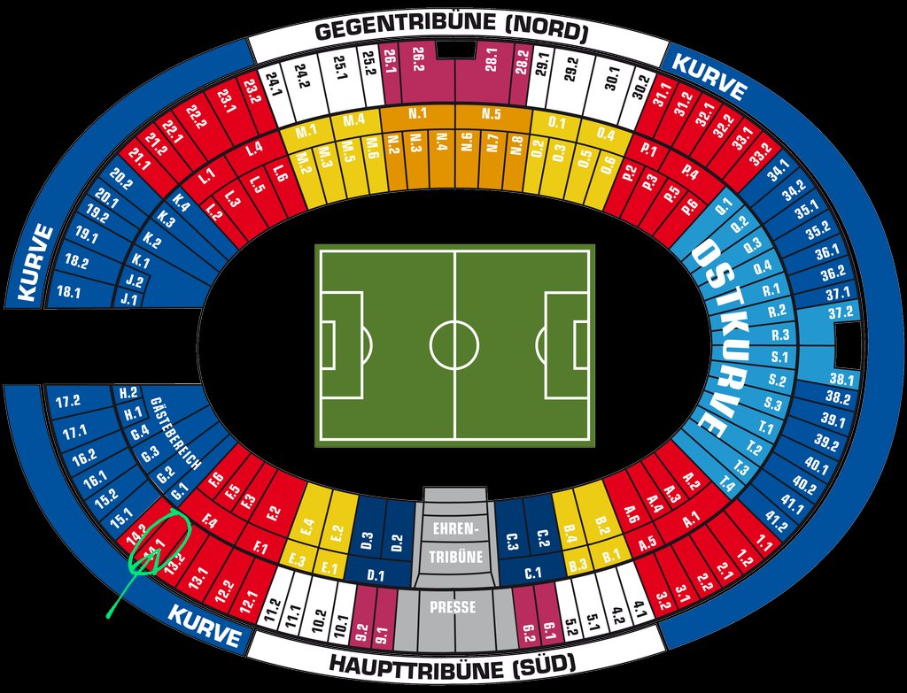 Zwei Sitzer für den markierten Block abzugeben. 35€ pro Karte. Bei Interesse DM <a href="/s04_tickets/">Ticketbörse</a> #S04