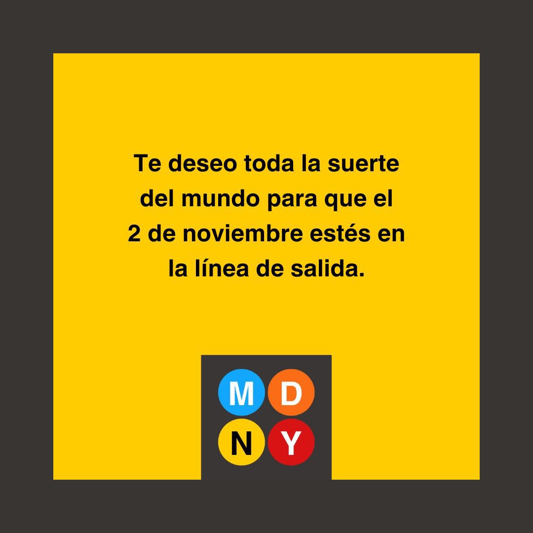 Buenos días y mucha suerte