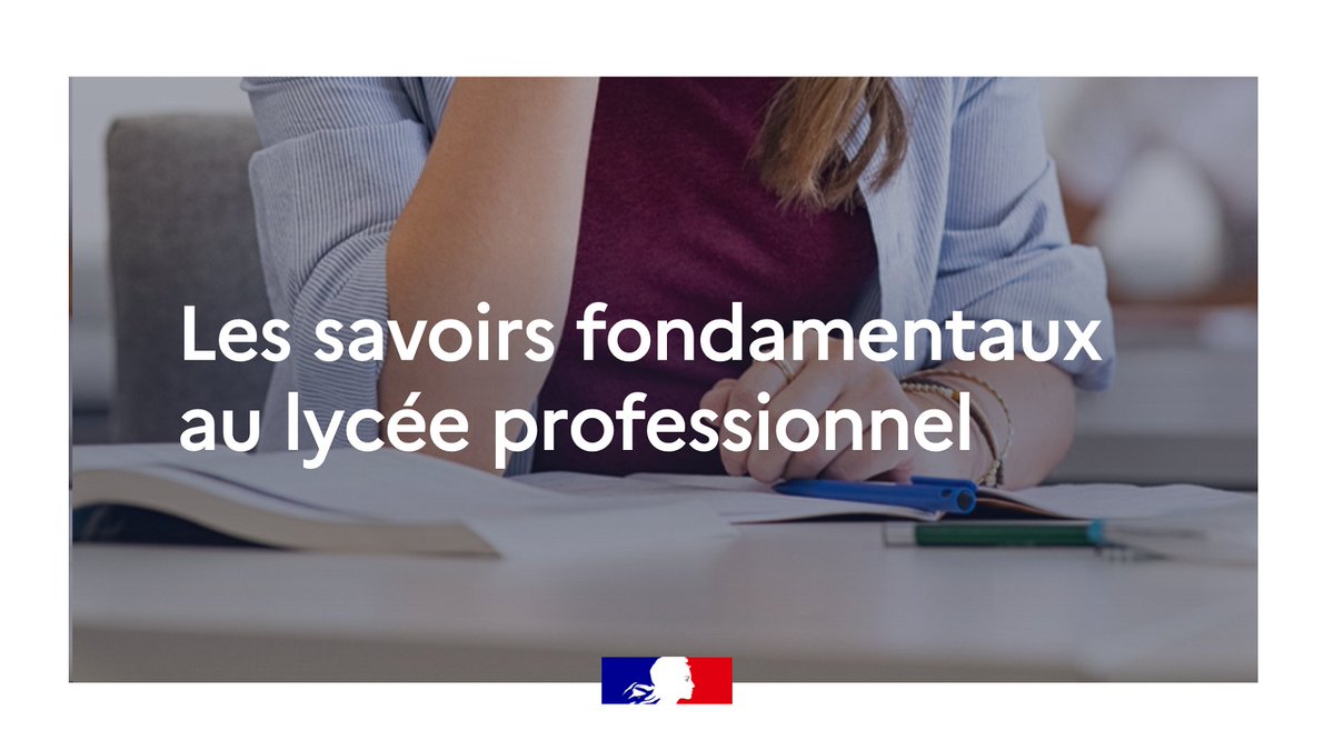 📍La maitrise des savoirs fondamentaux au lycée professionnel

Des ressources sont à la disposition des équipes de direction et des professeurs pour permettre une pédagogie différenciée, remédier aux difficultés et consolider les savoirs.

➡ eduscol.education.fr/4023/les-savoi…