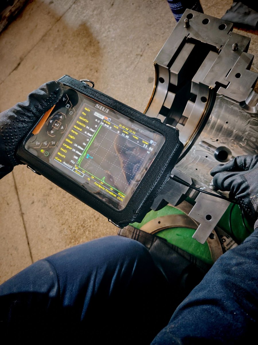 ndt_siui's tweet image. UT inspection of the turbine bearing bearings performed with #Smartor (SIUI)