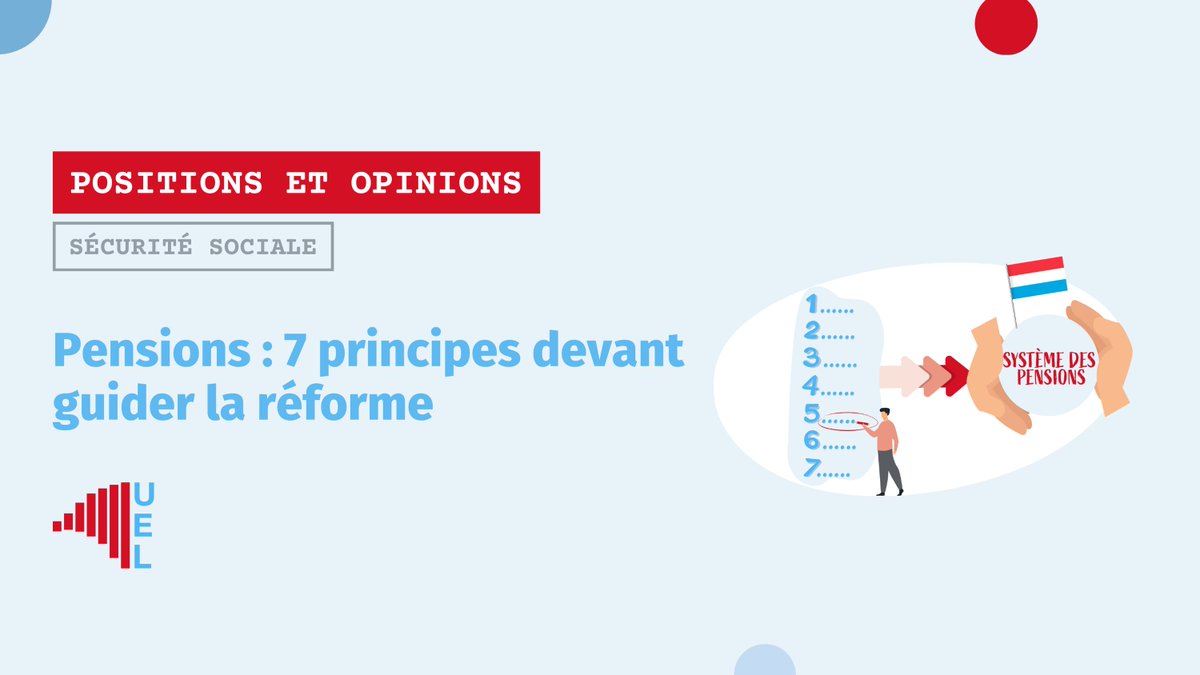 #position
L'UEL a récemment démontré que le régime général d’assurance pension n’était financièrement pas soutenable et qu’une réforme ambitieuse était tant urgente que nécessaire. 

🔵 Dans ce second volet, l’UEL présente les 7 principes sur lesquels la réforme du régime général