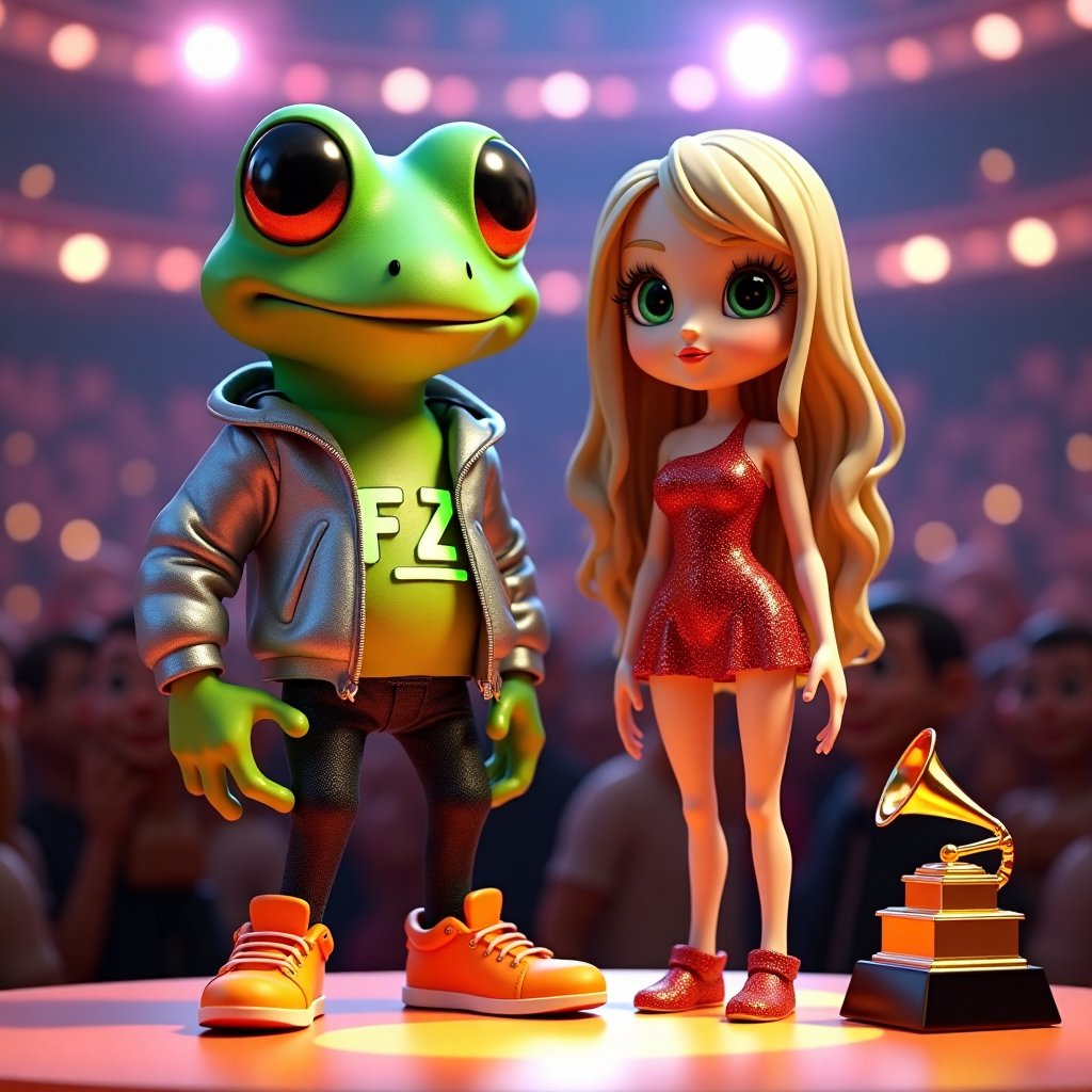 FrogZestNft's tweet photo. FrogZest x Taylor Grammy Glow

FrogZest hops in, Taylor shines—neon beats meet red-hot vibes! #NFT #NFTart #Grammy #TaylorSwift #FrogZest 

https://t.co/3A26t1X9S7 https://t.co/lphRkIAgJh