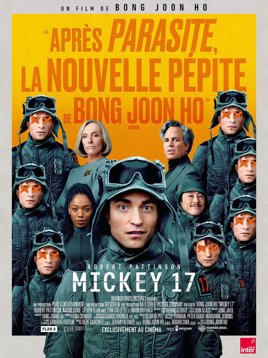 Mâle aimé… Dans la mordante dystopie de Bong Joon-ho à voir au ciné «Mickey 17», Robert Pattinson est au service de tous en acceptant d’être «remplaçable», un homme qui meurt en mission avant d’être «répliqué» à l’identique. L’occasion d’un grand numéro d’acteur <a href="/GarconsOfficiel/">Christian & Vincent</a>