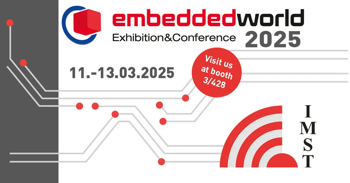 IoT by IMST (@iotbyimst) on Twitter photo embedded world 2025 opens its doors from March 11 – 13, 2025!
Do you want to discuss an upcoming project with our experts?
📨contact@imst.com.
Get your ticket pass using the promo code ew25542763 and join us in Nuremberg !
#ew25 embedded world 2025 opens its doors from March 11 – 13, 2025!
Do you want to discuss an upcoming project with our experts?
📨contact@imst.com.
Get your ticket pass using the promo code ew25542763 and join us in Nuremberg !
#ew25