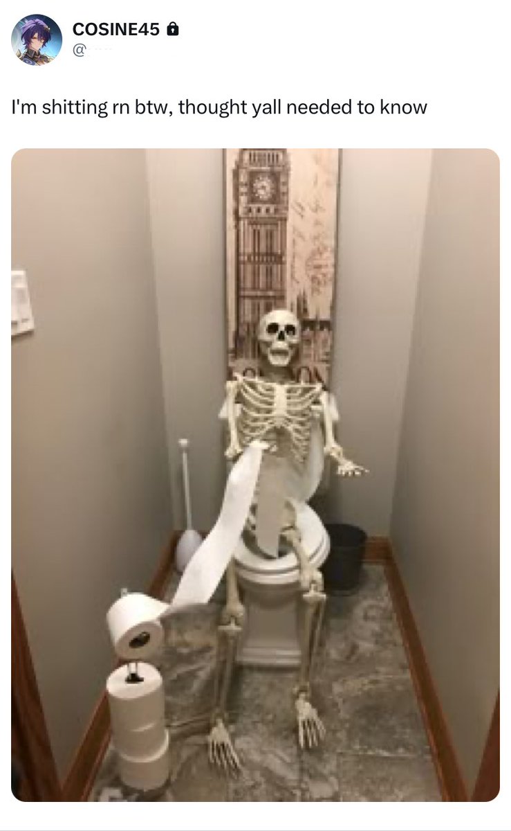 Just to let everyone know my proomf is taking a shit rn 😁