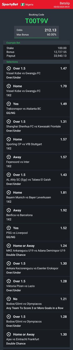 Hey check out the bet I just placed on Sportybet! sportybet.com/player/goodhop…