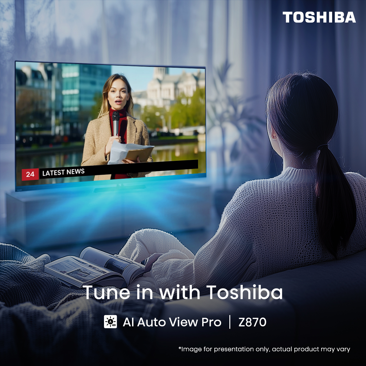 Transform your mornings with the Toshiba Z870. AI Auto View Pro delivers the latest updates in stunning detail, setting the tone for a productive week. What goals are you chasing this Monday?