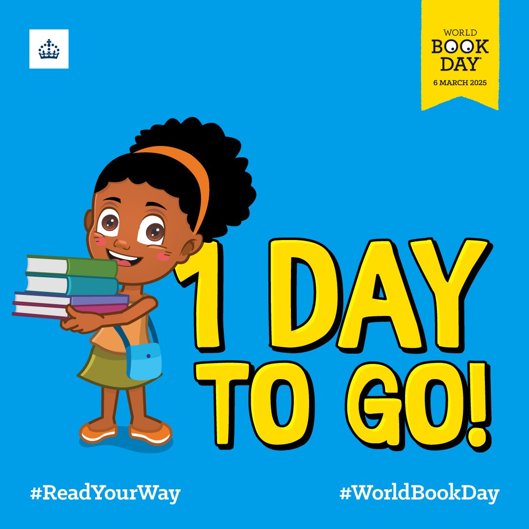 Only 1 more day to go till #WorldBookDay 2025!⌛

Still in need of some inspiration for your early years or school activities, take a look at these resources: worldbookday.com/celebrating-wo…