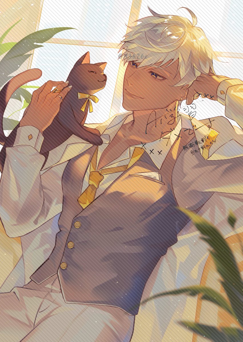 M3626c's tweet photo. 三週年所以放一下貼貼圖⋯⋯꒰^⸝⸝ㅠ  ̫ ㅠ⸝⸝^꒱

illust@少玖_syouku
Do not use/copy/replicate

#obeymemammon #おべいみー #obeyme https://t.co/SKZYL4svK7